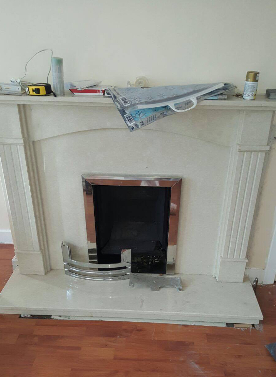 Gas fire installation